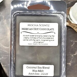 Handmade 2oz Mexican Hot Chocolate Coconut/Soy Wax Melt - Brown